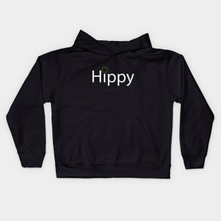 Hippy artistic text design Kids Hoodie